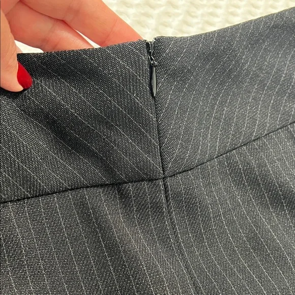 Escada Black Pinstripe Pencil Skirt
